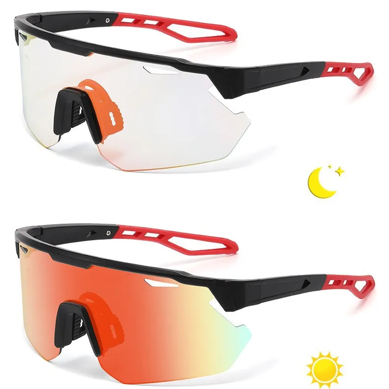 Photochromic Mirrored Cycling Sunglasses – Windproof UV400 Performance Running Goggles, Outdoor Protective Sports Eyewear for Bike Riding